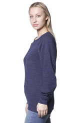 Royal Apparel 25059 Unisex Triblend Fleece Raglan Crew Sweatshirt - Tri True Navy