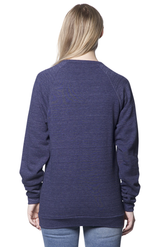 Royal Apparel 25059 Unisex Triblend Fleece Raglan Crew Sweatshirt - Tri True Navy