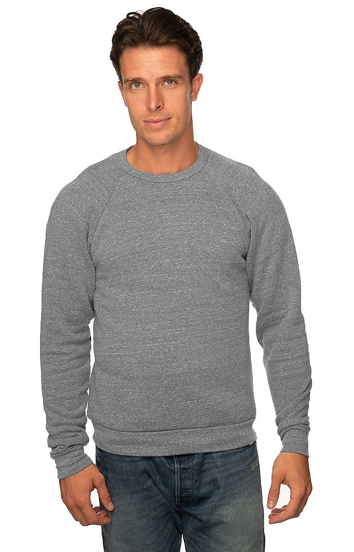 Royal Apparel 25059 Unisex Triblend Fleece Raglan Crew Sweatshirt - Tri Vintage Grey