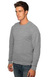 Royal Apparel 25059 Unisex Triblend Fleece Raglan Crew Sweatshirt - Tri Vintage Grey