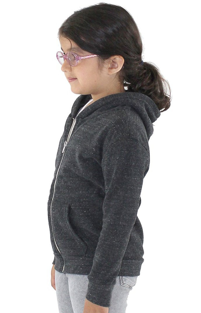 Royal Apparel 25060 Toddler Triblend Fleece Zip Hoodie - Tri Onyx