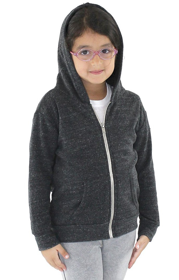 Royal Apparel 25060 Toddler Triblend Fleece Zip Hoodie - Tri Onyx