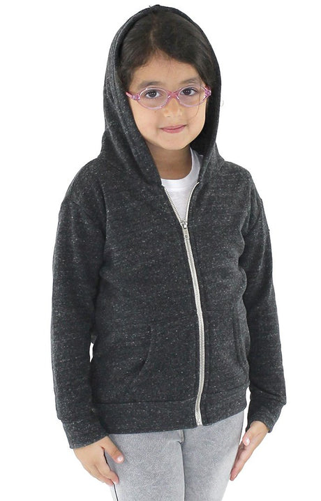 Royal Apparel 25060 Toddler Triblend Fleece Zip Hoodie - Tri Onyx