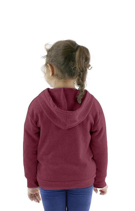Royal Apparel 25060 Toddler Triblend Fleece Zip Hoodie - Tri Burgundy