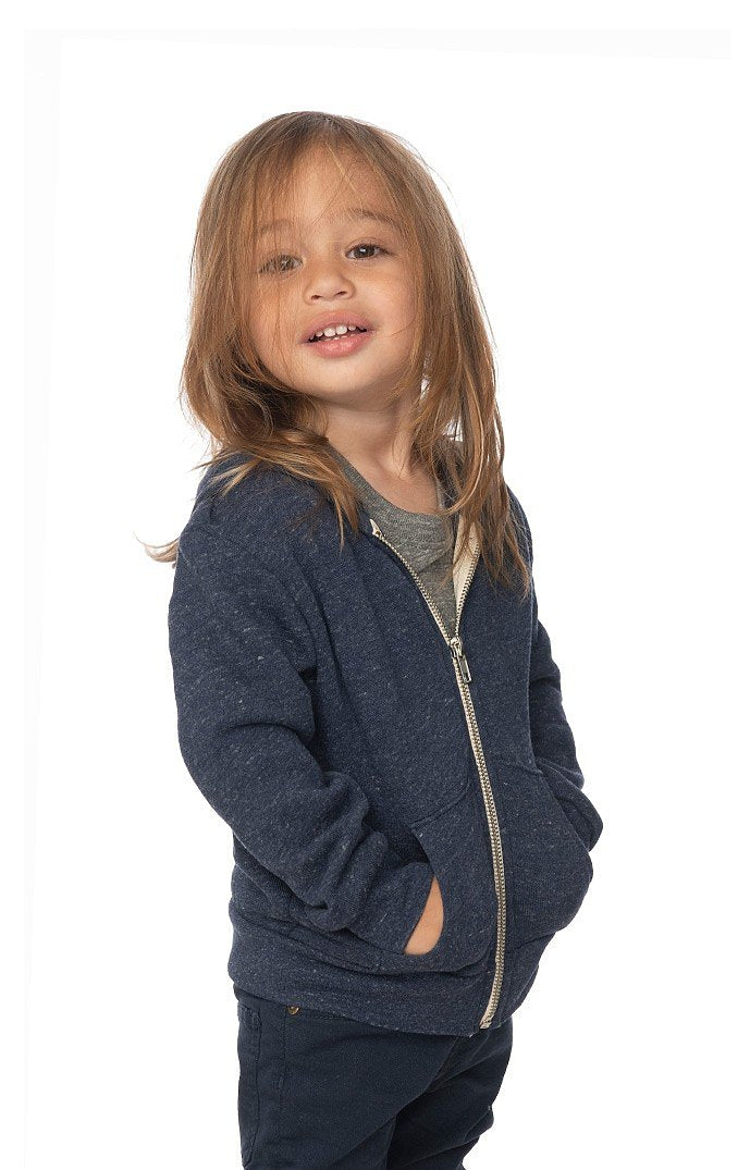 Royal Apparel 25060 Toddler Triblend Fleece Zip Hoodie - Tri Denim Navy