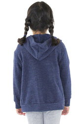Royal Apparel 25060 Toddler Triblend Fleece Zip Hoodie - Tri Denim Navy