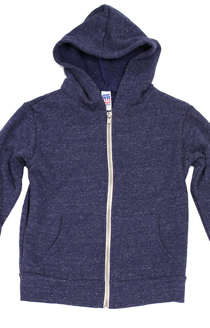 Royal Apparel 25060 Toddler Triblend Fleece Zip Hoodie - Tri Denim Navy