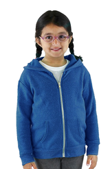 Royal Apparel 25060 Toddler Triblend Fleece Zip Hoodie - Tri Deep Royal