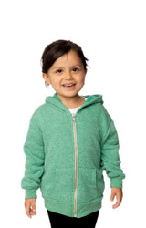Royal Apparel 25060 Toddler Triblend Fleece Zip Hoodie - Tri Kelly