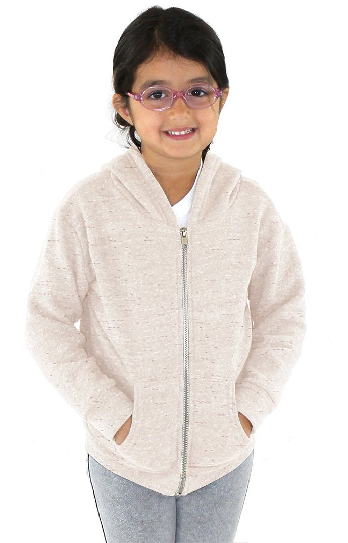 Royal Apparel 25060 Toddler Triblend Fleece Zip Hoodie - Tri Oatmeal