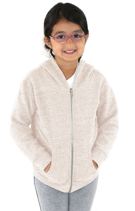 Royal Apparel 25060 Toddler Triblend Fleece Zip Hoodie - Tri Oatmeal