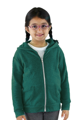 Royal Apparel 25060 Toddler Triblend Fleece Zip Hoodie - Tri Pine