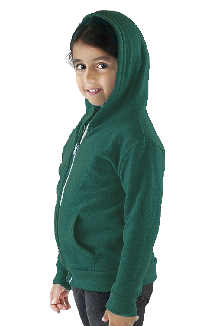 Royal Apparel 25060 Toddler Triblend Fleece Zip Hoodie - Tri Pine