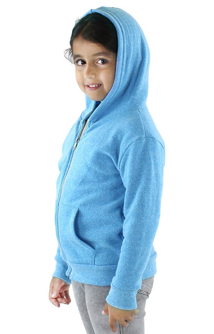 Royal Apparel 25060 Toddler Triblend Fleece Zip Hoodie - Tri Pool