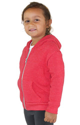 Royal Apparel 25060 Toddler Triblend Fleece Zip Hoodie - Tri Red