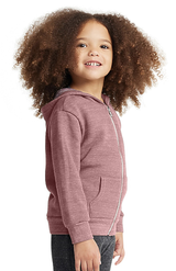Royal Apparel 25060 Toddler Triblend Fleece Zip Hoodie - Tri Desert Rose