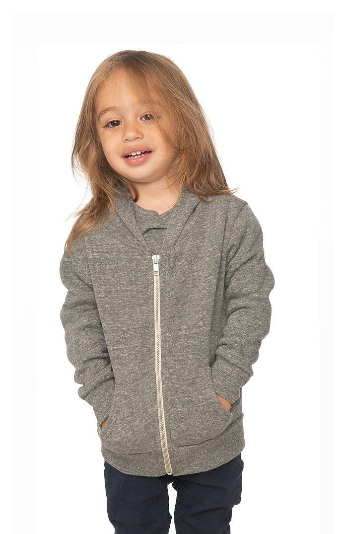Royal Apparel 25060 Toddler Triblend Fleece Zip Hoodie - Tri Vintage Grey