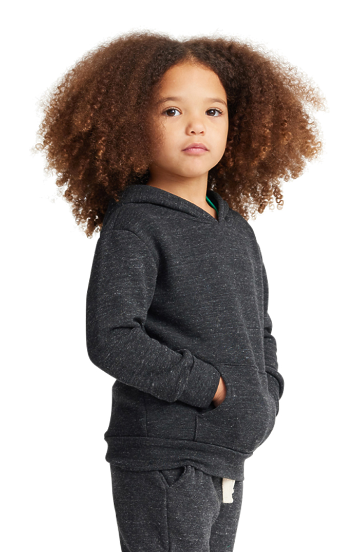 Royal Apparel 25065 Toddler Triblend Fleece Pullover Hoodie - Tri Onyx