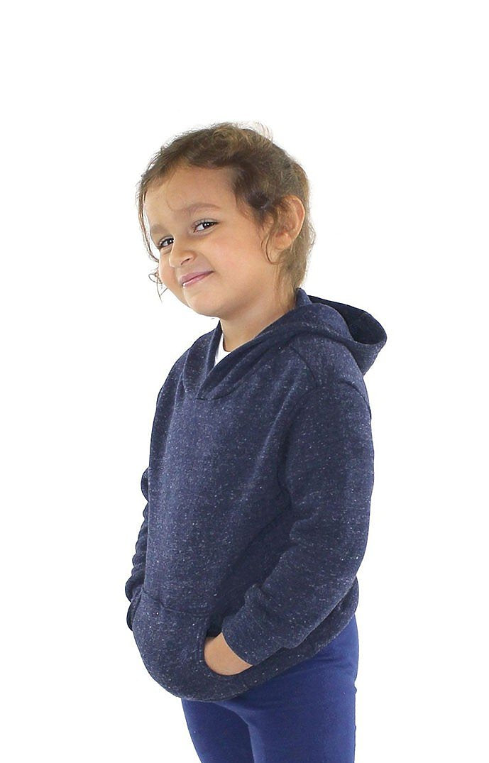 Royal Apparel 25065 Toddler Triblend Fleece Pullover Hoodie - Tri Denim Navy