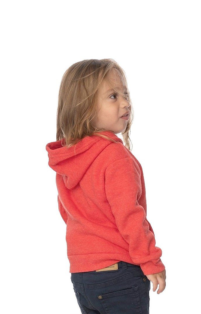 Royal Apparel 25065 Toddler Triblend Fleece Pullover Hoodie - Tri Red