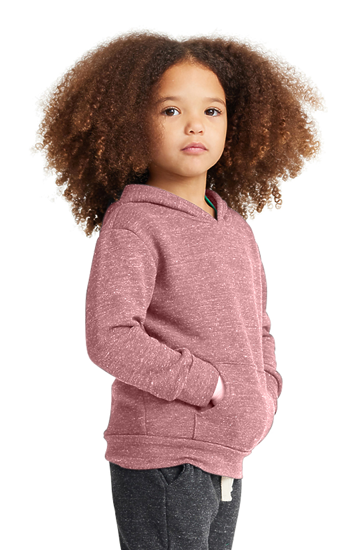 Royal Apparel 25065 Toddler Triblend Fleece Pullover Hoodie - Tri Desert Rose