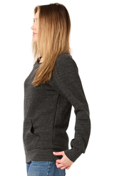 Royal Apparel 25120 Women's Triblend Fleece Raglan w/Pouch Pocket - Tri Onyx