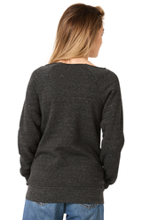 Royal Apparel 25120 Women's Triblend Fleece Raglan w/Pouch Pocket - Tri Onyx