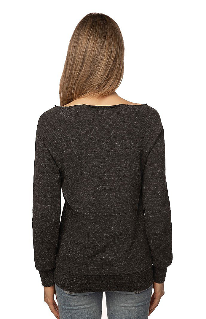 Royal Apparel 25120 Women's Triblend Fleece Raglan w/Pouch Pocket - Tri Onyx