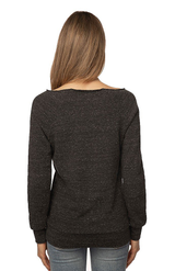 Royal Apparel 25120 Women's Triblend Fleece Raglan w/Pouch Pocket - Tri Onyx