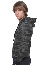 Royal Apparel 25150VCM Unisex Triblend Full Zip Camo Hoody - Vintage Grey Camo