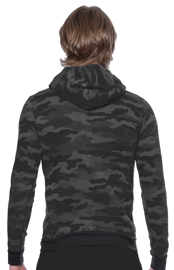 Royal Apparel 25150VCM Unisex Triblend Full Zip Camo Hoody - Vintage Grey Camo