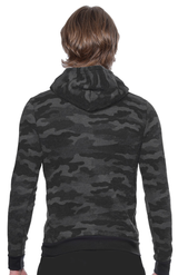 Royal Apparel 25150VCM Unisex Triblend Full Zip Camo Hoody - Vintage Grey Camo