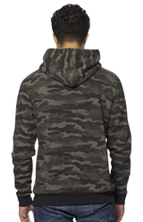 Royal Apparel 25155VCM Unisex Triblend Pullover Camo Hoody - Vintage Grey Camo