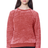 Royal Apparel 25159BO Unisex Burnout Triblend Raglan Crew Sweatshirt - Tri Red