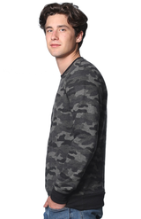 Royal Apparel 25159VCM Unisex Triblend Crew Camo Sweatshirt - Vintage Grey Camo