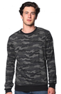 Royal Apparel 25159VCM Unisex Triblend Crew Camo Sweatshirt - Vintage Grey Camo