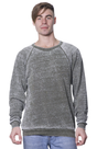 Royal Apparel 25159BO Unisex Burnout Triblend Raglan Crew Sweatshirt - Tri Army