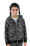 Royal Apparel 25160VCM Toddler Triblend Full Zip Camo Hoody - Vintage Grey Camo