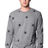 Royal Apparel 25559VST Unisex Triblend Crew Star Sweatshirt - Vtg Gry Star Black