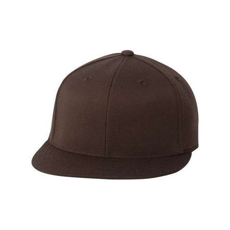 Flexfit 210® Flat Bill Cap - Flexfit 6210FF Flexfit Brown S/M