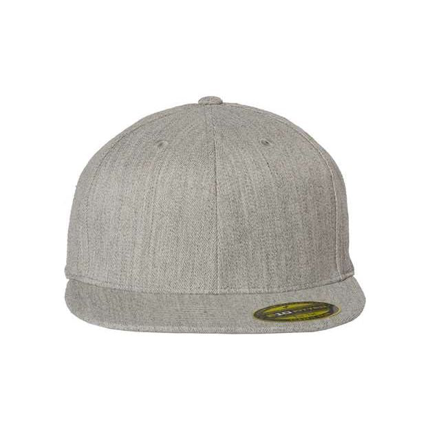 Flexfit 210® Flat Bill Cap - Flexfit 6210FF Flexfit Heather Grey S/M