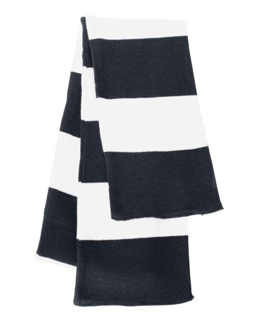 Sportsman Rugby-Striped Knit Scarf - Sportsman SP02 Sportsman Navy/ White One Size