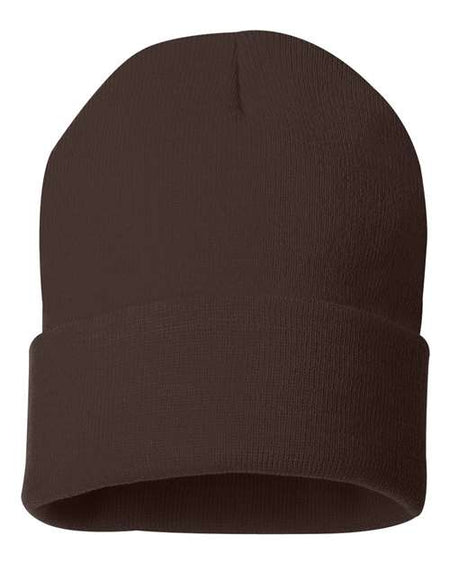 Sportsman 12" Solid Cuffed Beanie - Sportsman SP12 Sportsman Brown One Size