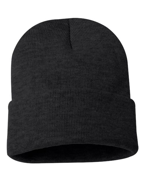 Sportsman 12" Solid Cuffed Beanie - Sportsman SP12 Sportsman Heather Charcoal One Size