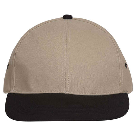 OTTO CAP 6 Panel Low Profile Baseball Cap OTTO 26-031 Otto Cap 0332 - Blk/Kha OSFM - Adult