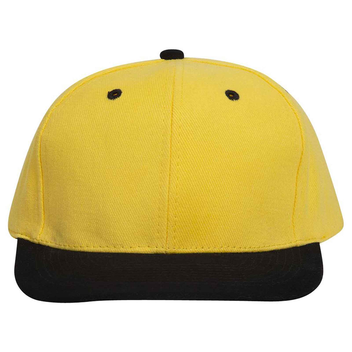 OTTO CAP 6 Panel Mid Profile Baseball Cap OTTO 27-008 Otto Cap 0320 - Blk/Yel OSFM - Adult