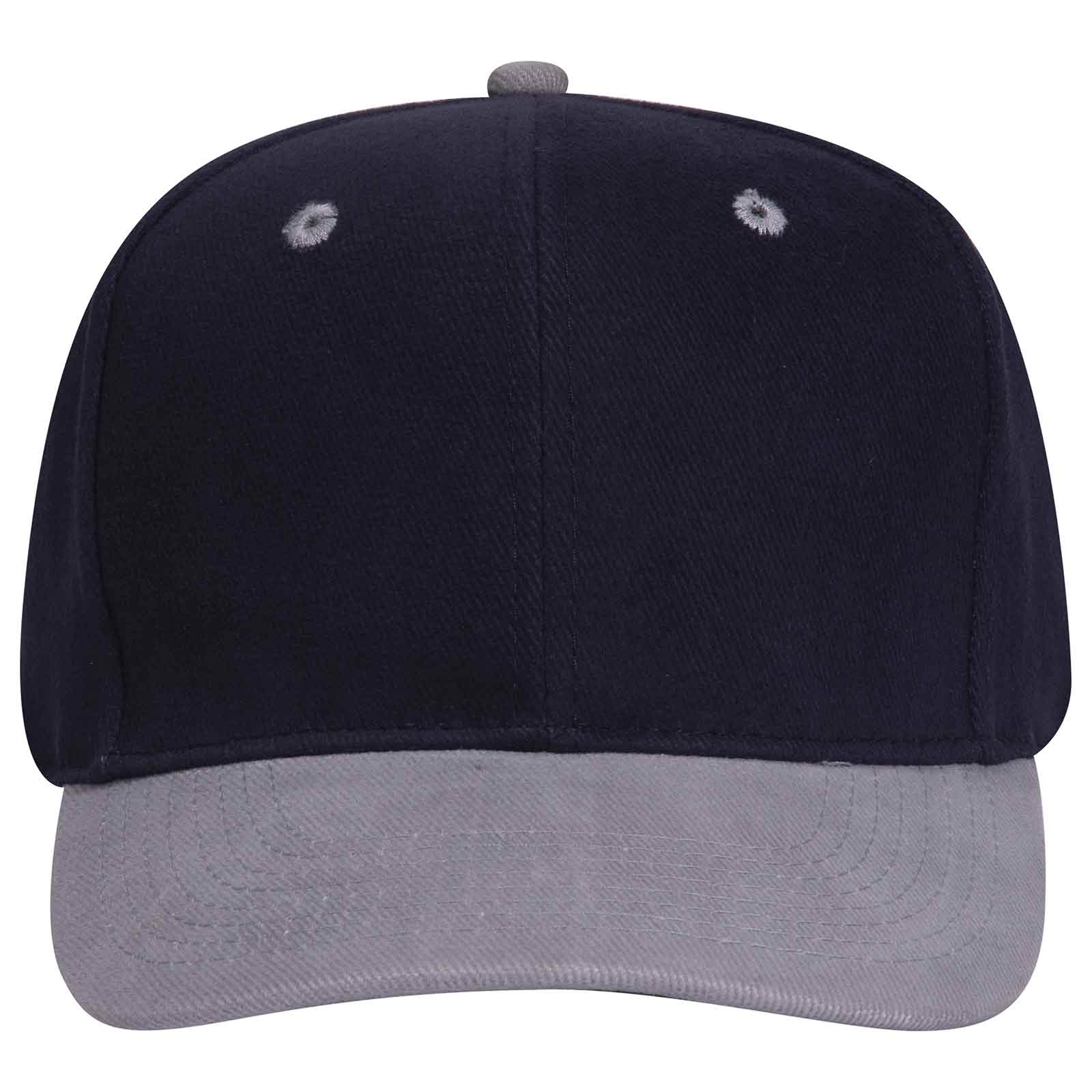 OTTO CAP 6 Panel Mid Profile Baseball Cap OTTO 27-008 Otto Cap 1404 - Gry/Nvy OSFM - Adult