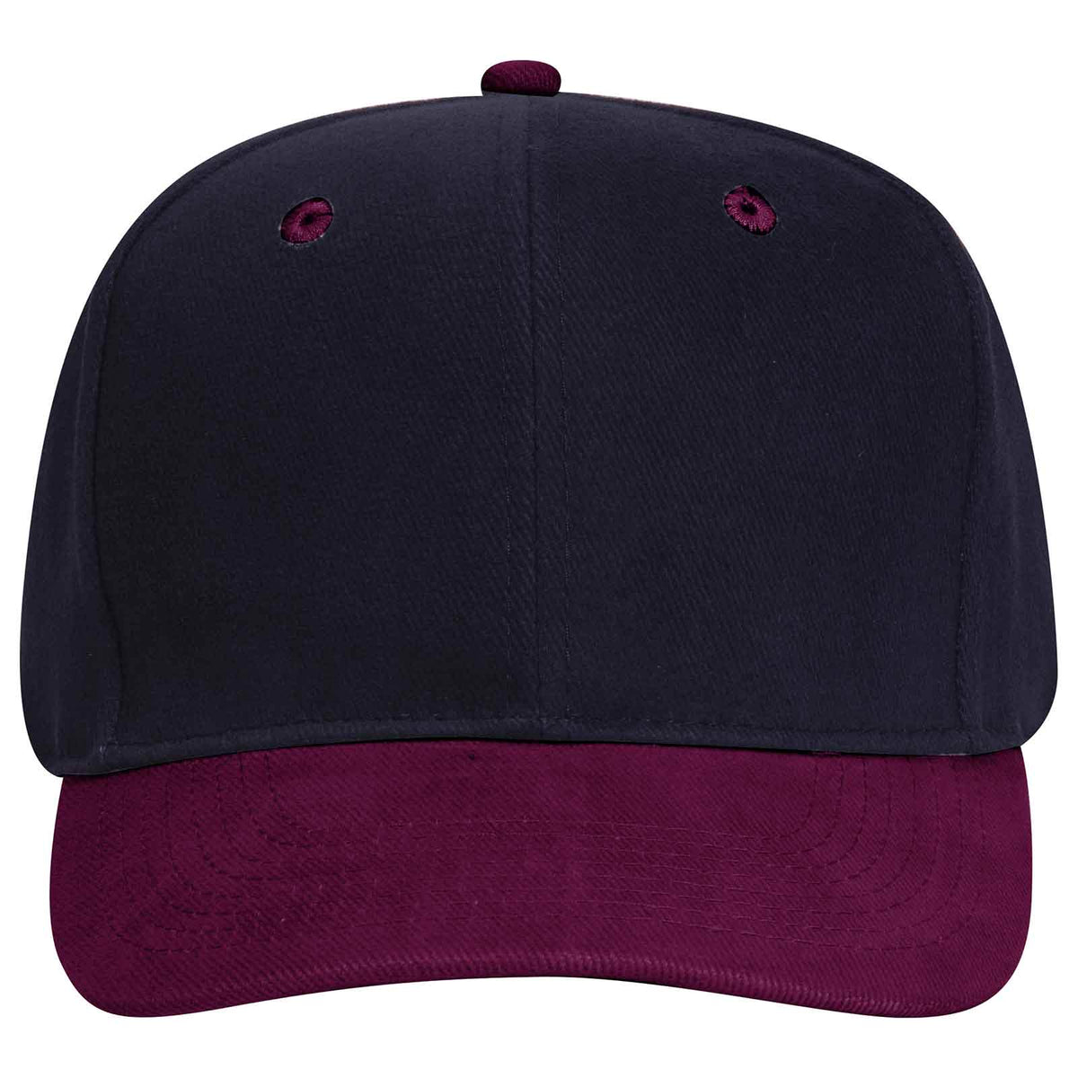 OTTO CAP 6 Panel Mid Profile Baseball Cap OTTO 27-008 Otto Cap 1904 - Burg. Marn/Nvy OSFM - Adult