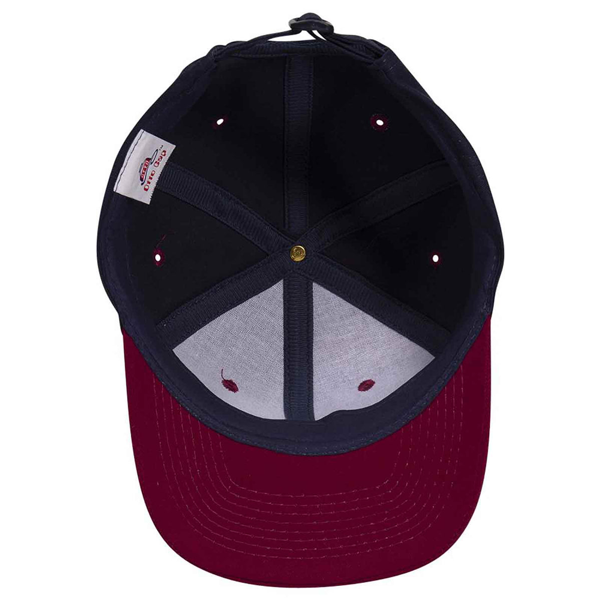 OTTO CAP 6 Panel Mid Profile Baseball Cap OTTO 27-015 Otto Cap 1904 - Burg. Marn/Nvy OSFM - Adult