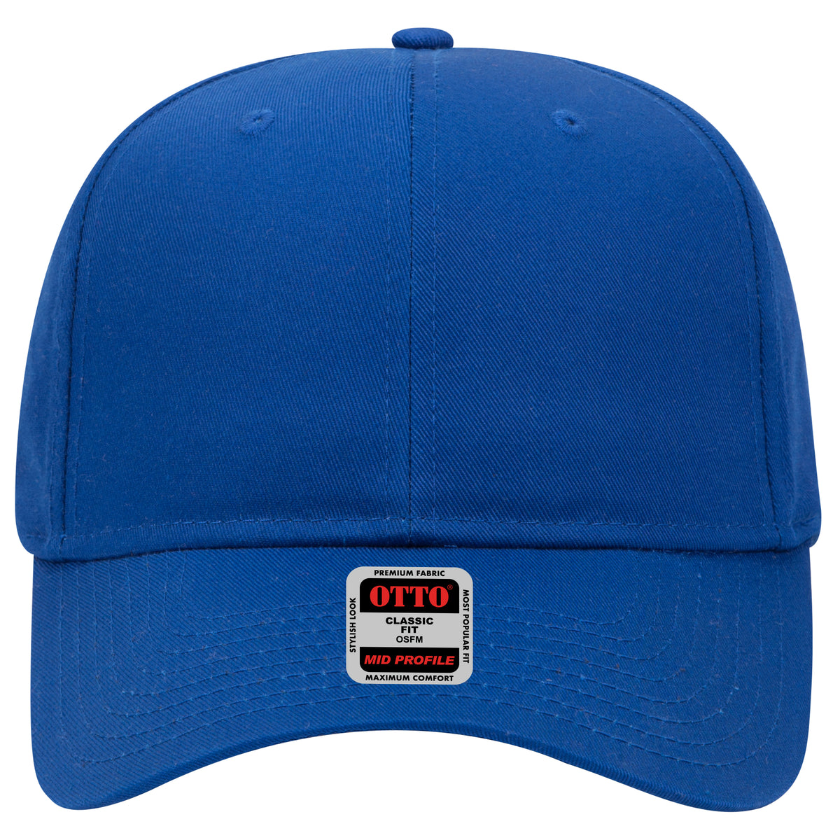 OTTO CAP 6 Panel Mid Profile Baseball Cap OTTO 27-079 Otto Cap 001 - Royal OSFM - Adult